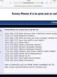 Gag Dad Funny Numbers To Call Prank Calls Funny Numbers