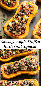 Sausage Stuffed Butternut Squash Paleo Whole30 In 2020 Butternut Squash Recipes Acorn Squash Recipes Squash Recipes