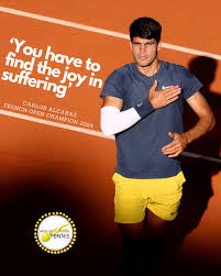 Quote from Carlos Alcaraz, French Open Tennis Champion 2024 #tennis #mentallytoughtennis #tenniscoach #tenniscoaching #tennismentality #tennispsychology #tennisacademy #tennistraining #tennisparent #tennisparents #tenniscoach #tenniscoaches ...