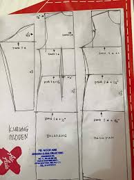 Cara paling mudah dan ringkas menjahit langsir lurus. Pola Jubah Kurung Moden Kredit Cara Buat Pola Baju Facebook