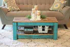 Coffee table made with an antique, very rustic one wide board top from guatemala. Amazon Com Turquoise Combo Coffee Table With Shelf Handmade