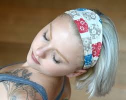 Headband for Women and Girls. Yoga Headband. Yoga Gift for Her. Head Band.  Fitness Gift. Block Print Fabric.
