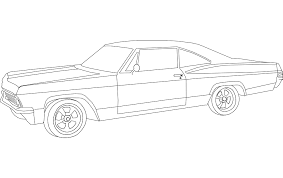 Car drawing trace car silhouette sticker free dxf file. Implala Car Dxf File Free Download 3axis Co