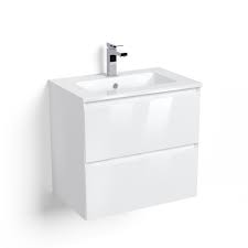 Vous recherchez une meuble sous vasque pour votre salle de bain ? Meuble Vasque Faible Profondeur 60x39cm Blanc Brillant One