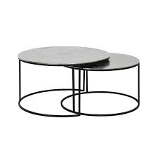 light living salontafel thizas ruw nikkel zwart s 2 koffietafel salontafel interieur ideeen