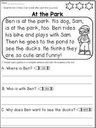 Free Reading Comprehension Passages First Grade Reading Comprehension Reading Comprehension Kindergarten Reading Comprehension Passages