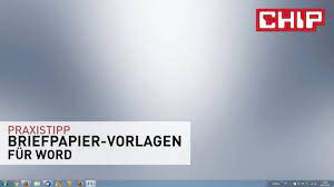 Maybe you would like to learn more about one of these? Briefpapier Vorlagen Fur Word So Finden Sie Welche Chip