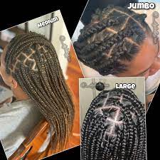 Knotless Box Braid Sizes Knotlessbraids Boxbraids Sizechart Knotless Braids Westchester And B Box Braids Sizes Girls Hairstyles Braids Natural Hair Styles