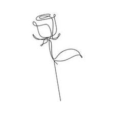 Continuous Line Drawing Of A Rose Roses Clipart Rose Love Png And Vector With Transparent Background For Free Download Rose Line Art Continuous Line Tattoo Line Art Flowers