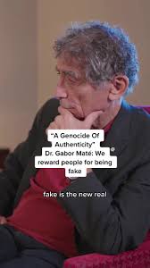 Dr. Gabor Maté explains how social media kills authenticity. We reward  people for being fake. "Facebook is like the Botox for the public." As  @jamieleecurtis told him, it's "A Genocide of Authencity." ...