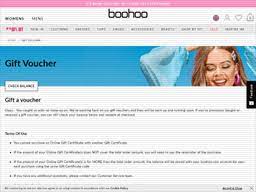Boohoo gift vouchers are a great present for anyone who. Boohoo Gift Card Balance Check Balance Enquiry Links Reviews Contact Social Terms And More Gcb Today