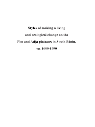 Copy Styles Of Making A Living Among Aja 1600 1900 Pdf Palm Oil Trade