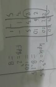 Jadi, fpb dari $24$ dan $36$ adalah $2^2 \cdot 3=12$. Kpk Dan Fpb Dari 24 Dan 40 Berturut Turut Adalah A 48 Dan 10b 40 Dan 10c 48 Dan 8d 40 Dan 8tolong Brainly Co Id