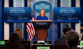 Posted by the white house. Jen Psaki S First White House Press Briefing Heralds Return To Normality Biden Administration The Guardian
