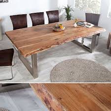 Massiver Baumstamm Tisch Mammut 200cm Akazie Massivholz Industrial Look Tische Esstisch Holz Massiv Holztisch Esstisch Esszimmertisch