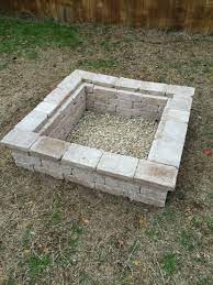 Our Backyard Firepit 1 Dig A Square Hole Six Inches Deep 2 Fill Flat Layer Of Landscape Gravel About Square Fire Pit Fire Pit Backyard Outdoor Fire Pit
