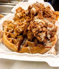 Fried Chicken And Cinnamon Sugar Dusted Waffles With Eggnog Drizzle Uncagedchefs 3809 Rhode Island Ave Brentwood Md 11am 8 In 2020 Amazing Food Food And Drink Food