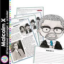 Write the correct part of the body on the lines given, use th. Malcolm X Differentiated Reading And Writing Activities By Common Core Kingdom