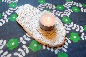 This handcrafted clay tea light holder features 3 indented spaces for you to place your our intricately hand crafted ceramic tangled web tea light holder is harmoniously paired with soft luxurious alpaca bed socks for the ultimate cosy. Frankie Exclusive Diy Handy Tealight Holders Craft Frankie Magazine Australian Fashion Magazine Online
