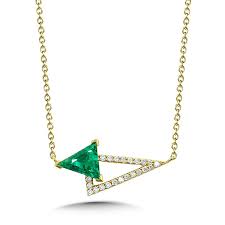 diamond and green quartz necklace