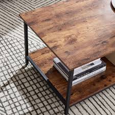 Vintage industrial machinist's cart / bar cart. Wood Look Furniture With Rustic Coffee Table For Living Room Amoak Industrial Coffee Table With Storage