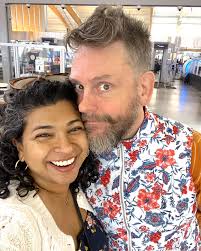 And away we go! ✈️☀️ Brendan and I are getting so much needed you-and-me  time together as we set off to South Beach Wine & Food Festival. See y'all  tonight at Asian