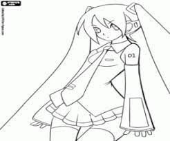 Coloring page of hatsune miku anime coloring pages. Hatsune Miku Vocaloid Coloring Page Printable Game