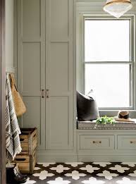 2018 Trend Sage Green Cabinetry Becki Owens Mudroom Design Mudroom Colonial House