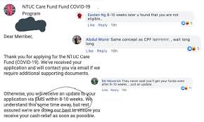 Singapore reports 407 new cases; Individuals Say The Process Of Receiving Ntuc Care Fund For Covid 19 Way Too Long The Independent Singapore News