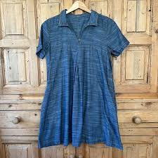 FL Malik Small (?) Chambray V-Neck A-Line Dress