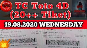 4d Toto 19 08 2020 Rabu Youtube