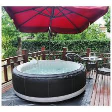 Homax Inflatable 264 Gallons 1000 Liter Spa 6 Perseon 132 Air Jets Include Accessories Round Portable Hot Tub Spa Portable Hot Tub Inflatable Hot Tubs Hot Tub