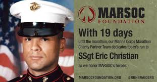 Today I ran a few miles in honor of a brother SSgt Eric Christian. Follow,  Like, Share the Marsoc Foundation. Anthony Diaz , Alejandro Cabrera ,  Andrew Cook , Armando Melchor ,