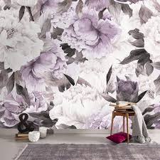 Purple Flowers Wall Art Flowers Wall Decor Living Room Bedroom Art Mural Poster Furniture Glass Flower Wall Decor Purple Flowers Wallpaper Flower Wall Art