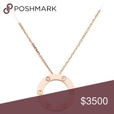 Cartier Love Pink Gold 3 Diamonds Cartier Love Diamond Jewelry Necklace Sale Necklace