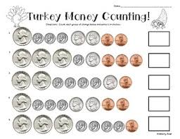 Besides teaching young kids fundamentals like the value coin and paper money (and their differences), our money worksheets improve counting, sorting, and basic arithmetic skills. Thanksgiving Turkey Counting Money Practice Worksheet By 4 Little Baers