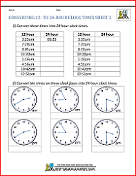 24 Hour Clock Conversion 12 To 24 Hour Clock 2 Super Teacher Worksheets 24 Hour Clock 5th Grade Worksheets