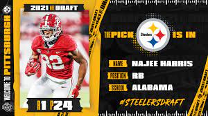 Check spelling or type a new query. Pittsburgh Steelers On Twitter With The 24th Pick In The Nfldraft We Select Rb Najee Harris Steelersdraft
