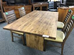 He got a gift certificate so we finally went and loved it! Traditional Knotty Pine 6 X 3 Dining Table With 4 Padded Dining Chairs Able Auctions