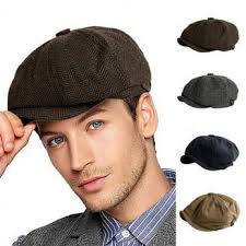 WITHMOONS Cotton Plaid Newsboy Flat Cap Ivy Cabbie Gatsby Hat YZ30099  (Black)