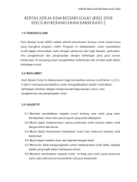 10 muharam 1440 | 20 september 2018. Kertas Kerja Kem Bestari Solat Skbb2