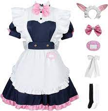 Amazon.com: TMSREBU Akiba Maid War Cosplay Dress Nagomi Costume Outfit  Uniform Halloween Carnival Party Full Set(Qyy,3XL) : Clothing, Shoes &  Jewelry