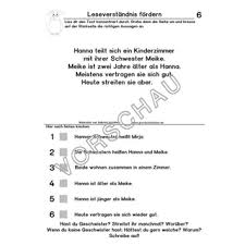Fragen zum inhalt einer kurzgeschichte beantworten können (leseverständnis). Leseverstandnis Fordern
