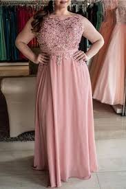 Cheap Round Neck Sleeveless Lace Appliques Chiffon Plus Size Prom Dress P781 Cheap Prom Dresses Inexpensive Prom Dresses Plus Size Dresses