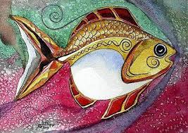 Beautiful Original Fish Art From J Vincent Scarpace Artist Works For Sale Fish Art Sea Creatures Art Watercolor Fish