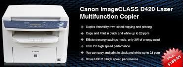 You refer to the manuals or online help, please contact our canon authorized service facilities or the canon customer care center at www.canon.ca or by calling. Canon Imageclass D420 Multifunction Copier With High End Duplex Versatility Energy Use Duplex Save Energy