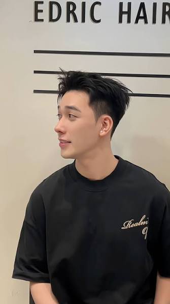 Tóc nam trán cao nên để kiểu gì tại Edric Hair Studio