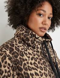 Samoon Veste matelassée léopard avec manches amovibles