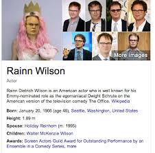 They are parents to one son, walter mckenzie wilson, who was born on october 1, 2004. Google Searched Rainn Wilson Was Not Disappointed Imgur