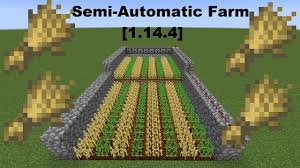 A compact farm that is (semi) automatic , your only work is to plant seeds please note : How To Make A Semi Automatic Farm In Minecraft 1 14 4 Youtube